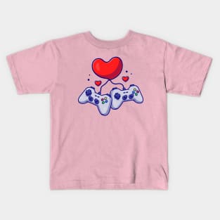 Console With Heart Cartoon Kids T-Shirt